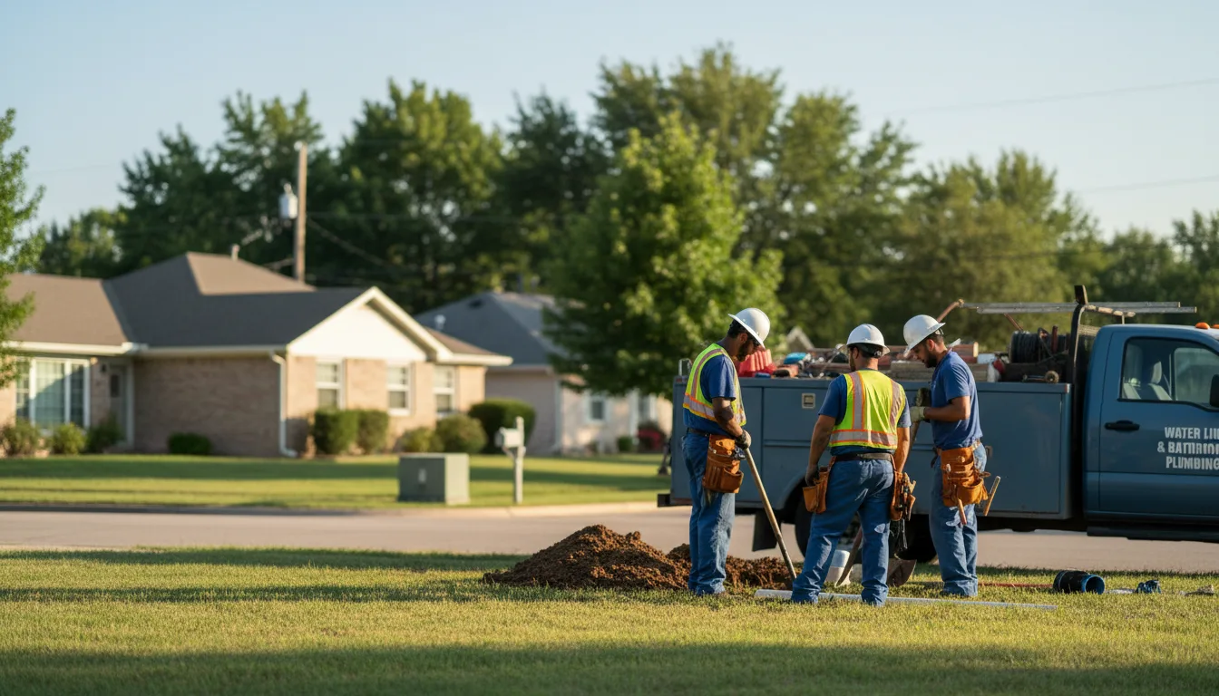 Residential water line and bathroom plumbing service in Little Rock, MS